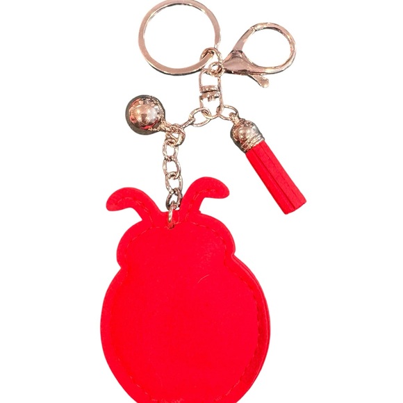 Red Ladybug Keychain with Rhinestones - Picture 2 of 2